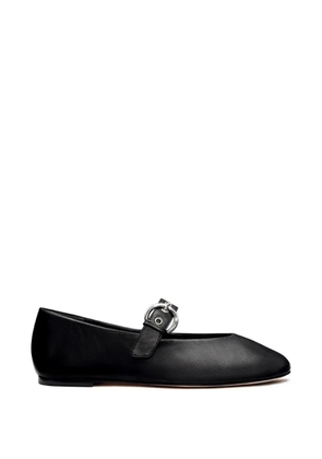 Reformation Bethany adjustable-buckle ballet flat - Black
