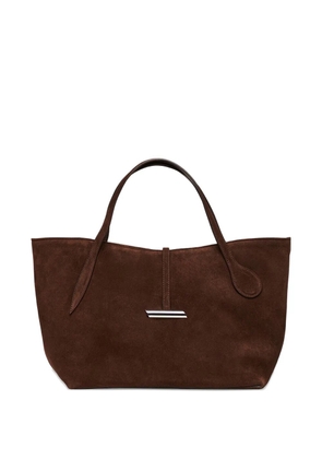 Liffner petite penne calf suede tote bag - Brown