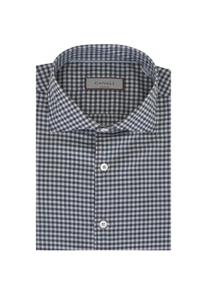 Canali gingham-check shirt - Green