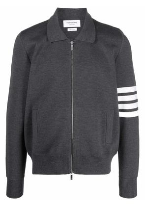 Thom Browne 4-Bar stripe zip-up jumper - Grey