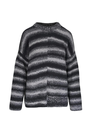 The Elder Statesman striped crew-neck sweater - Grey
