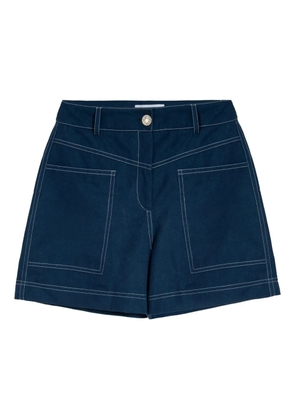 Isolda Mergulho seam-detail shorts - Blue