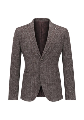 Lubiam check notched jacket - Brown