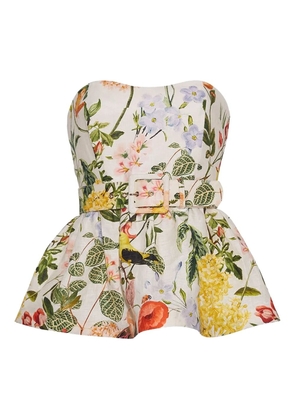 Cara Cara Tilda peplum top - Neutrals