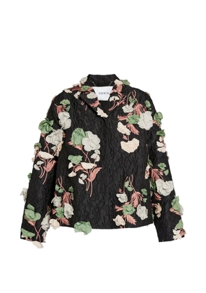 ERDEM floral-detail embroidered blazer - Black