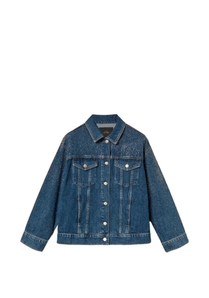 TWINSET rhinestone-embellished denim jacket - Blue