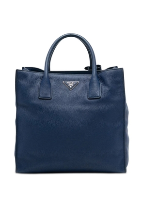 Prada Pre-Owned 2010-2026 Vitello Daino Open Convertible Tote satchel - Blue