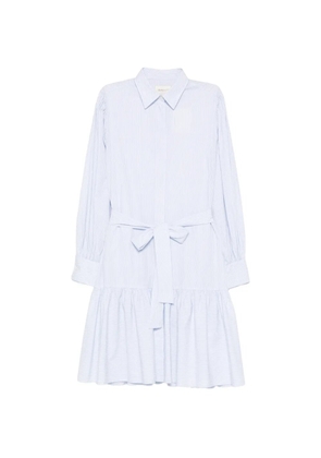 Gant belted striped-pattern mini dress - White