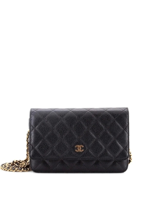 CHANEL Pre-Owned Wallet on Chain Quilted Caviar crossbody bag - Black