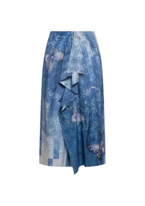 Pierre-Louis Mascia Adanastr ruffled midi skirt - Blue