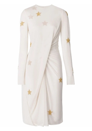 Burberry Silk viscose dress with gold stars - Neutrals