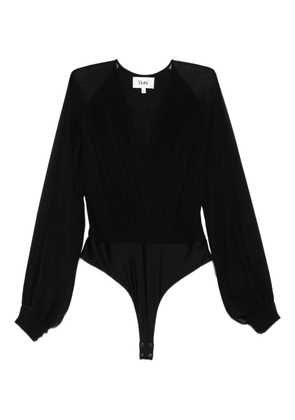 Botsi wrap long-sleeve blouse - Black