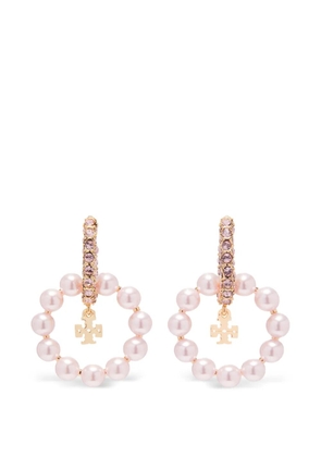 Tory Burch Moondance pearl hoop earrings - Gold