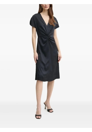 BOSS Dulania V-neck gathered midi dress - Blue