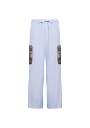 Pierre-Louis Mascia Alomhi pinstripe-pattern trousers - Blue