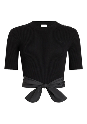Patou knot ribbed T-shirt - Black