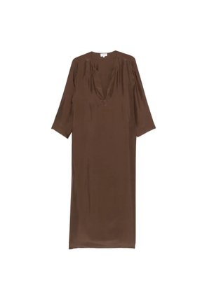P.A.R.O.S.H. V-neck midi dress - Brown