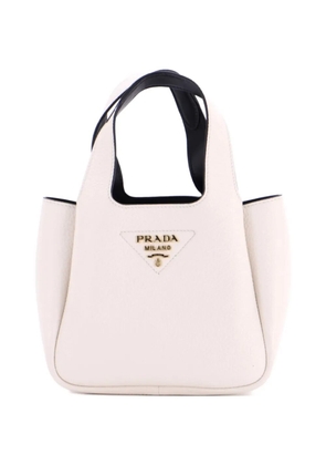 Prada Pre-Owned Flou Dynamique Open Tote Vitello Daino Mini shoulder bag - White