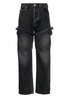AMBUSH detailed straight-leg jeans - Black