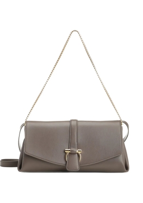 Ferragamo chain-strap flap shoulder bag - Grey