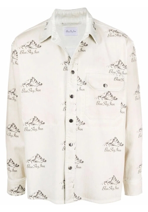 BLUE SKY INN logo mountain-print jacket - Neutrals