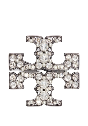 Tory Burch Moondance pearl brooch - Black