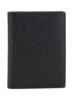 Thom Browne pebbled-leather passport holder - Black