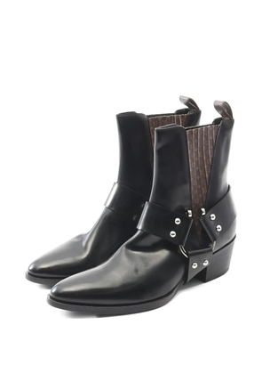 Louis Vuitton Pre-Owned 2019 side gore leather boots - Black