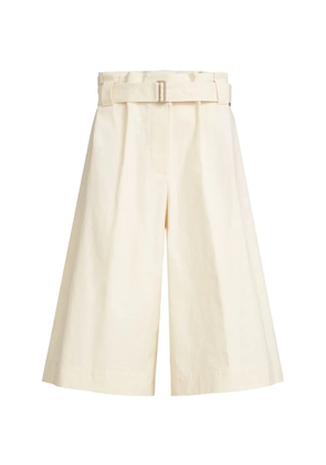 Brunello Cucinelli cotton gabardine paperbag-waist bermuda shorts - Neutrals