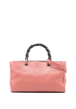 Gucci Pre-Owned 2016-2026 Medium Calfskin Bamboo Shopper satchel - Pink