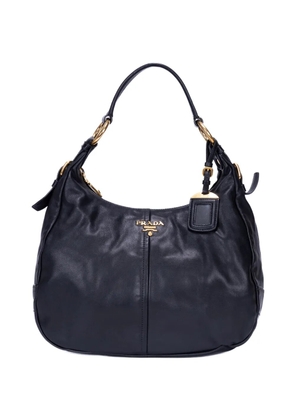 Prada Pre-Owned Daino Hobo leather shoulder bag - Black