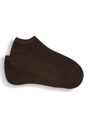 Zegna stripe-trim socks - Brown