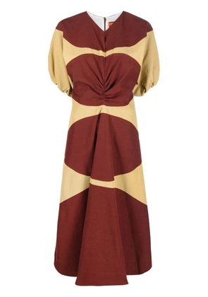 colville colour-block midi dress - Brown