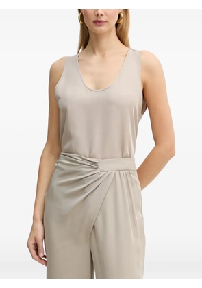 SIMONA CORSELLINI scoop-neck vest - Neutrals