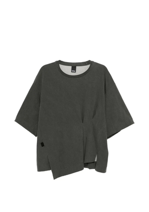 GDeL by gaze de lin folded-detail T-shirt - Grey