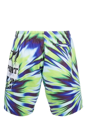 Plein Sport tiger-print swim shorts - Green