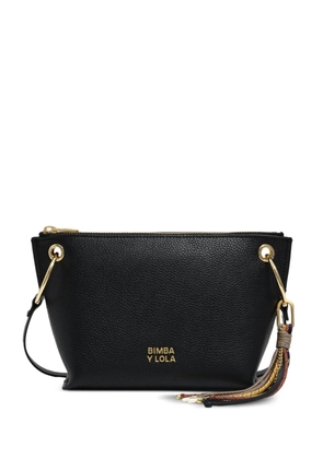 Bimba y Lola medium trapezium leather crossbody bag - Black