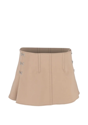 Dion Lee hook-fastening mini skirt - Neutrals