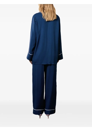 Sleeper Finnegan piping pajama trousers - Blue