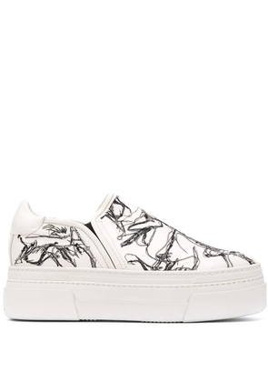 AGL platform slip-on sneakers - White