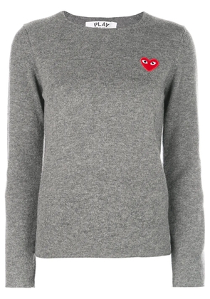 Comme Des Garçons Play heart-appliqué sweater - Grey