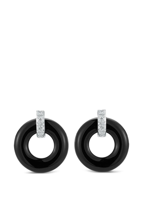 Mateo door knocker donut earrings - Black