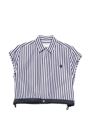 sacai striped short sleeve shirt - White