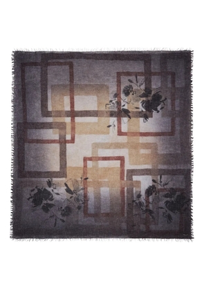 Faliero Sarti Krystal fringed-trim scarf - Grey