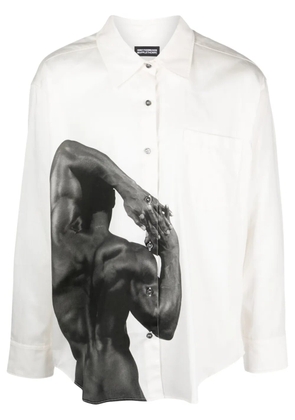 Honey Fucking Dijon x Robert Mapplethorpe photograph-print cotton shirt - White