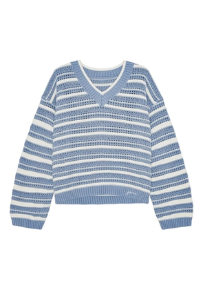 GANNI striped sweater - Blue
