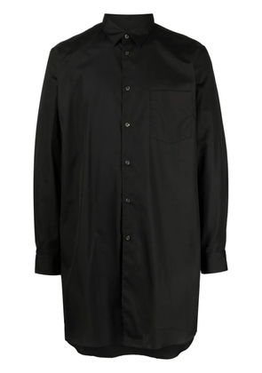 Comme des Garçons Homme Plus long-line cotton shirt - Black