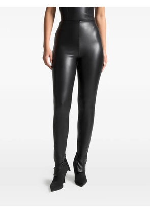 Manière De Voir faux-leather black leggings