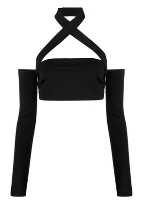 Dolce & Gabbana cross-strap cut-out top - Black