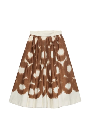 Prada printed canvas skirt - Brown